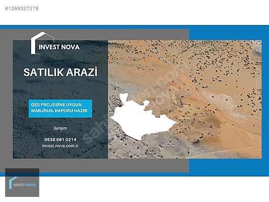 GES PROJESİNE UYGUN SATILIK 63,638m² ARAZİ GÜNEY CEPHE
